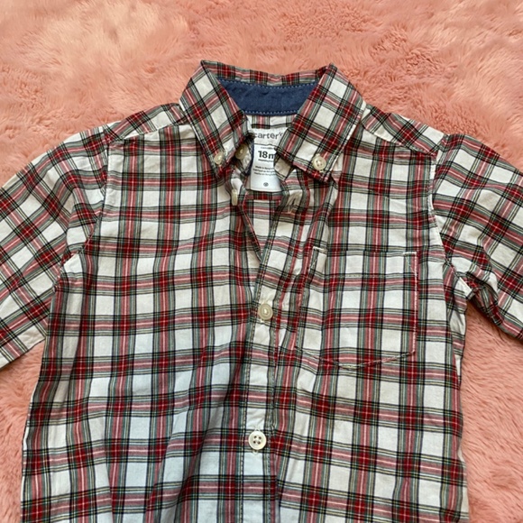 BNWT plaid Button-Front Baby bodysuit - Picture 2 of 3